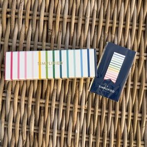 Emily Ley Simplified Happy Stripe Pen w Gold Accents +  magnetic bookmark